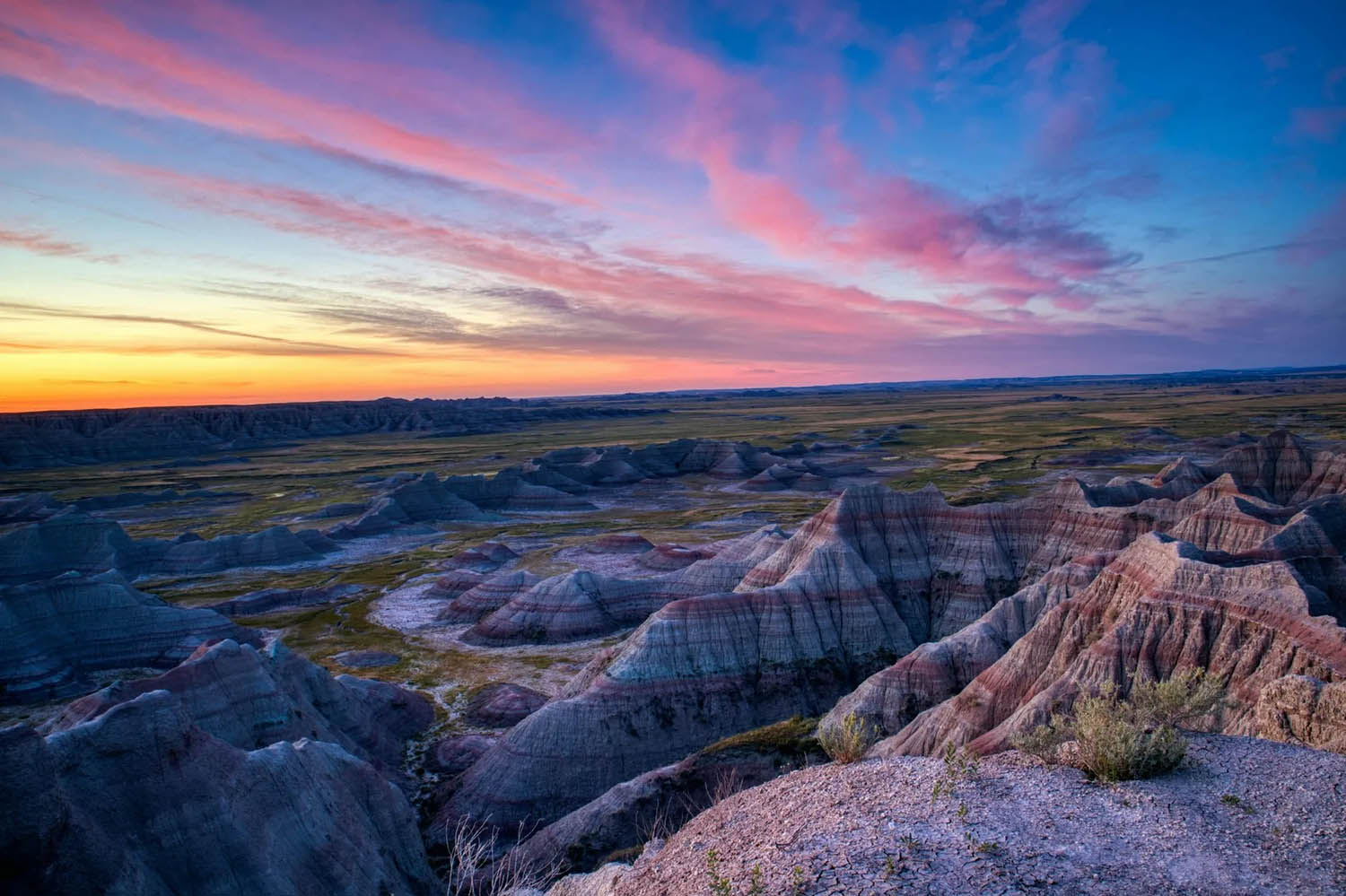 A portrait image of badlands